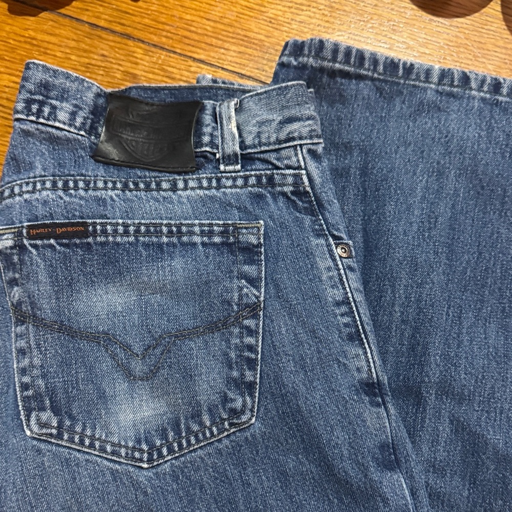 Harley-Davidson Men's Blue Relaxed Jeans